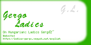 gergo ladics business card